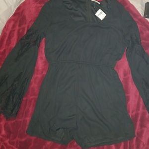 Black Lace Romper